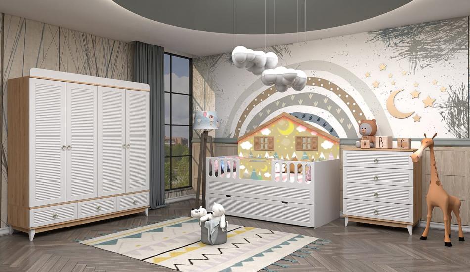 Versace Manzara Delüx 4 Kapılı Evli Çocuk Odası