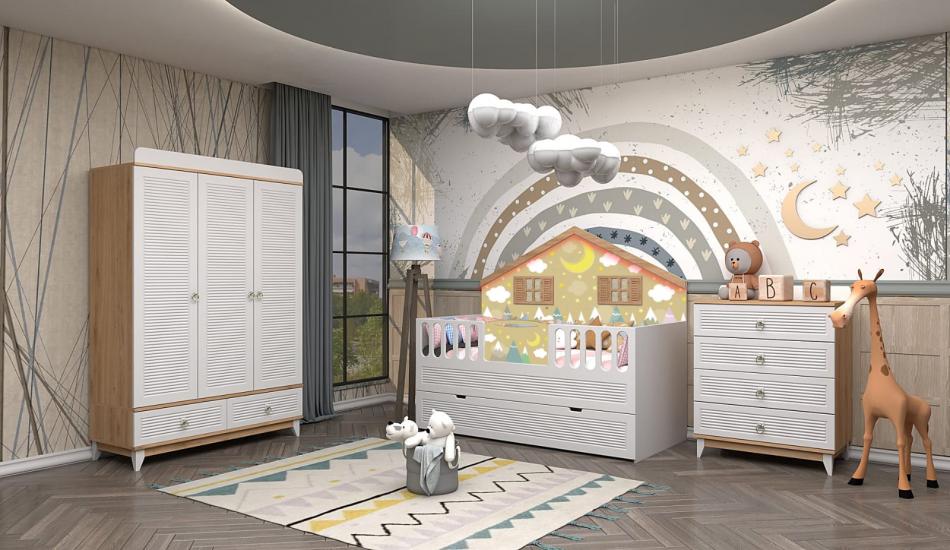Versace Manzara Delüx 3 Kapılı Evli Çocuk Odası